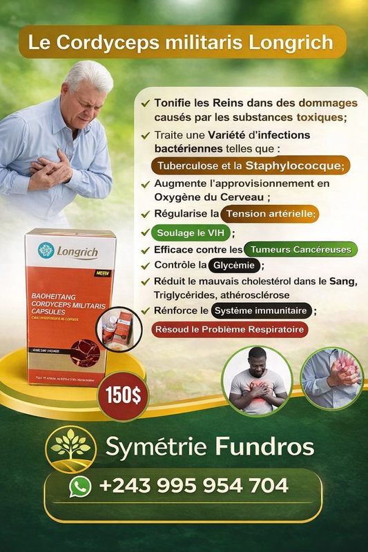 CORDYCEPS MILITARIS CAPSULES POUR LA VIE DES CELLULES DU CORPS