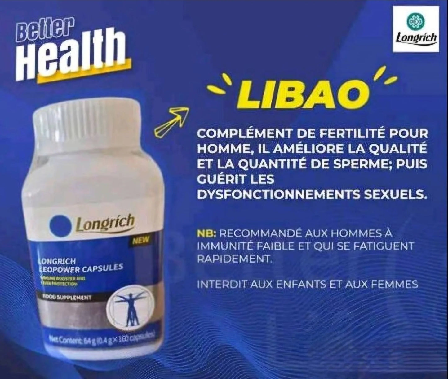 LIBAO LEOPOWER LONGRICH : VIRILITE IMPOSENTE DE L'HOMME